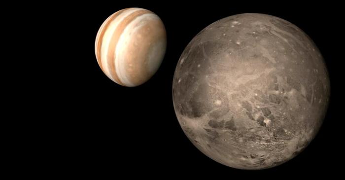 Sonda Juno a observat săruri și substanțe organice pe Ganymede