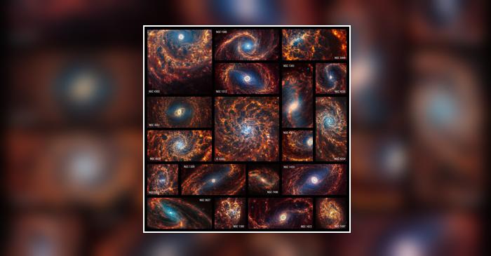 19 galaxiile spiralate, surprinse de Telescopul James Webb în imagini amețitoare
