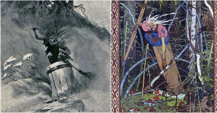 Baba Yaga, vrăjitoarea din folclorul slav care întruchipează forțele naturii