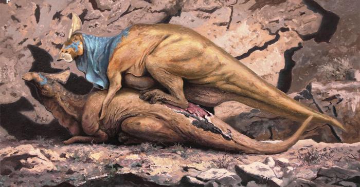 Fracturile vertebrale ale dinozaurilor femele dezvăluie comportamentul sexual brutal din urmă cu milioane de ani