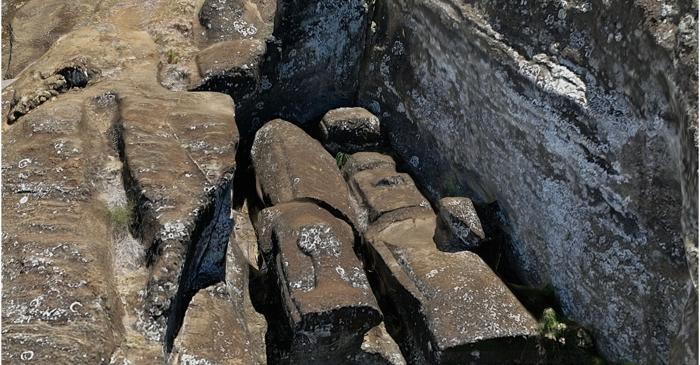 Un model 3D de înaltă rezoluție dezvăluie secretele carierei de statui moai de pe Insula Paștelui